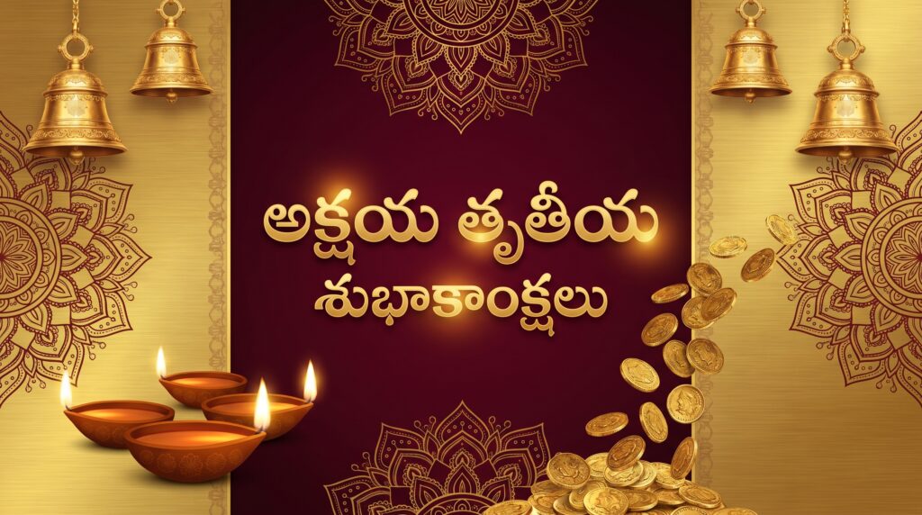 Akshaya Tritiya Subhakankshalu Elegant Mandala Festival Poster 2026