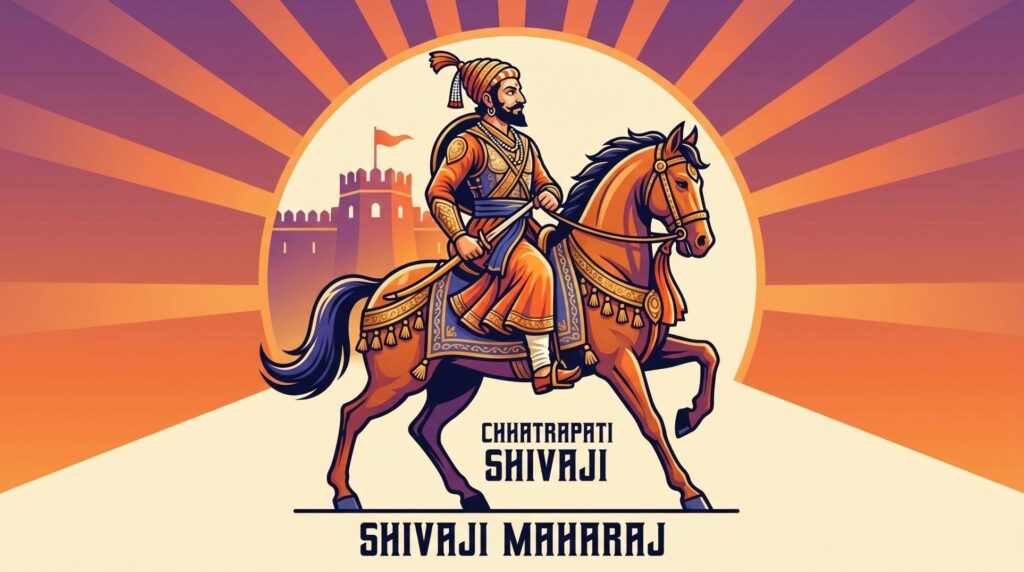 Chhatrapati Shivaji Maharaj Vector Illustration in HD