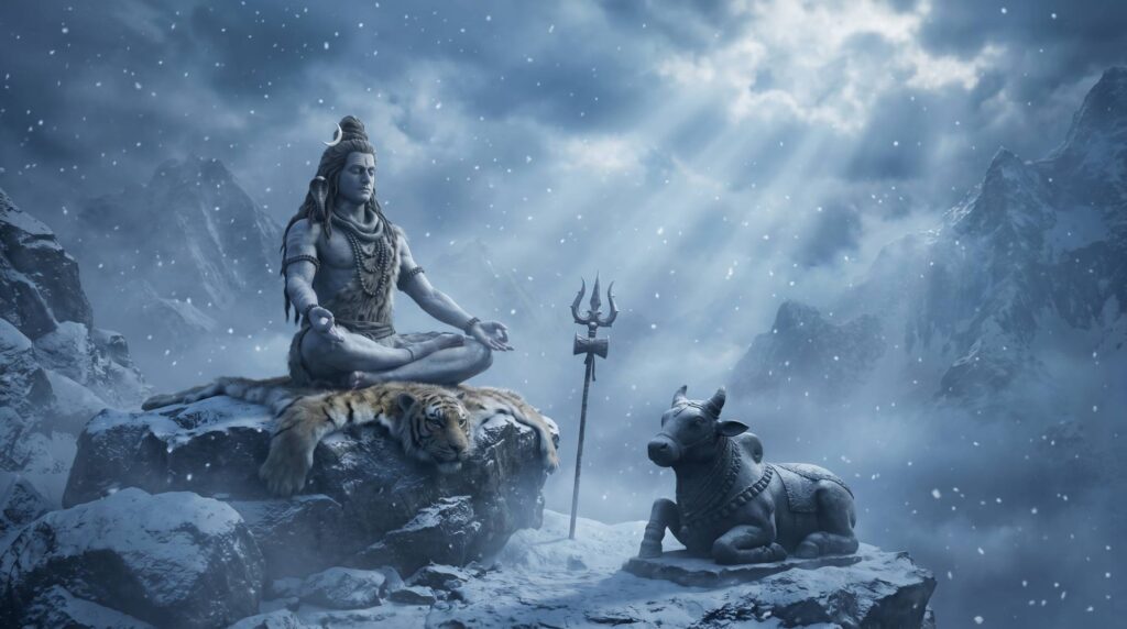 Lord Shiva Meditation in Himalayas 3D