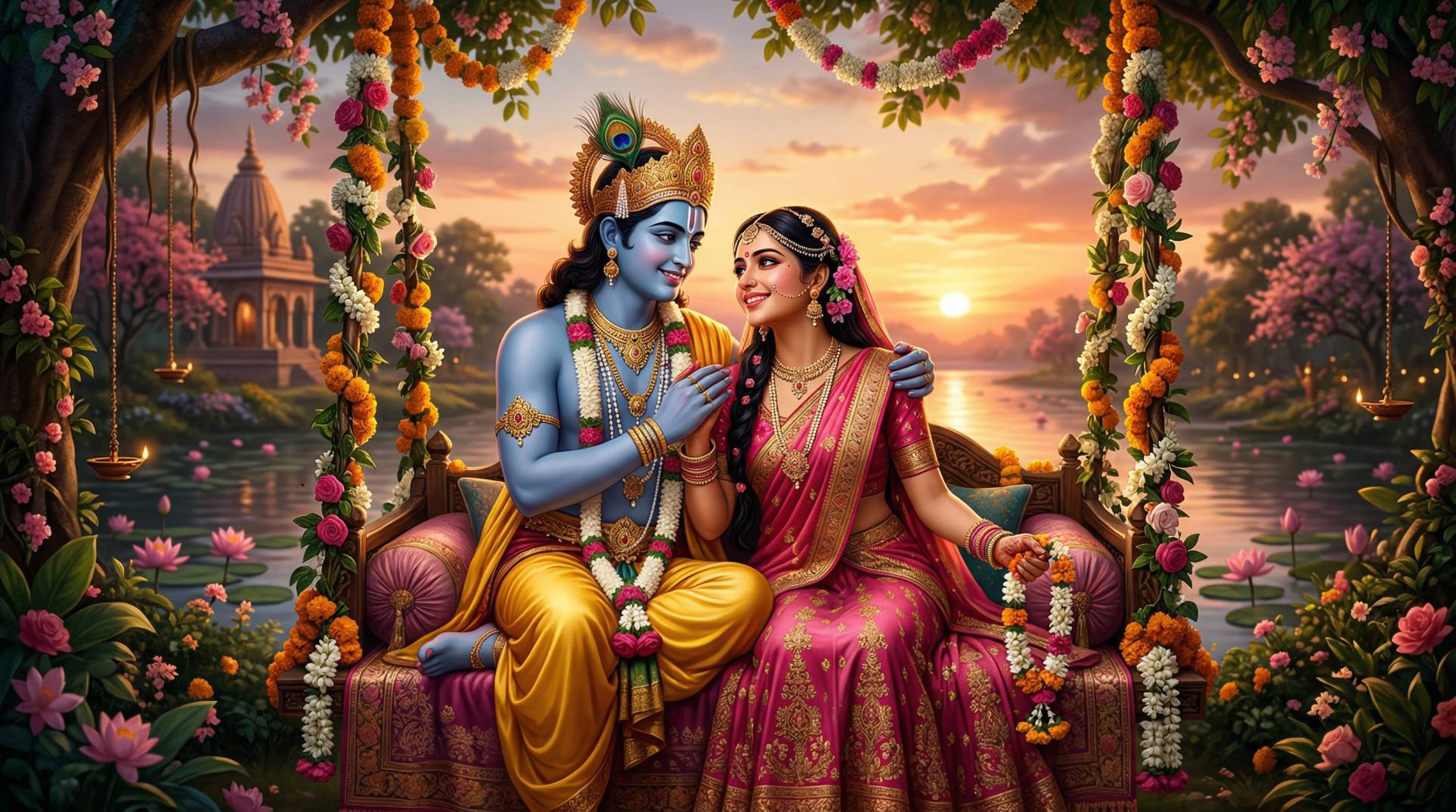 Love Romantic Radha Krishna Wallpaper HD Download