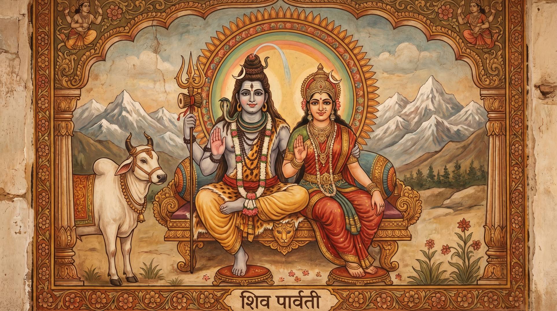 Shiv Parvati Traditional image