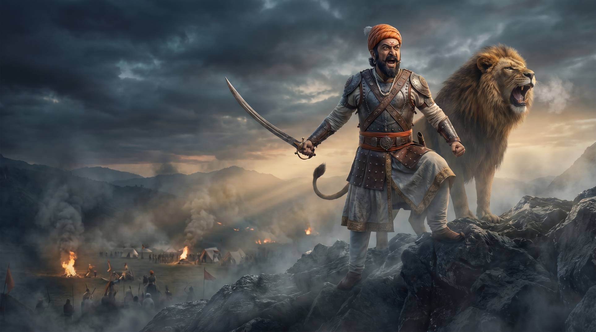 Shivaji Maharaj Epic Maratha King image in 4K