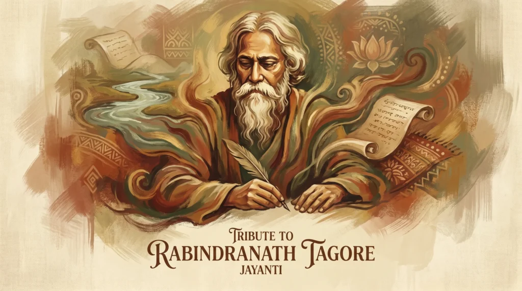 Rabindranath Tagore Jayanti Tribute Poster