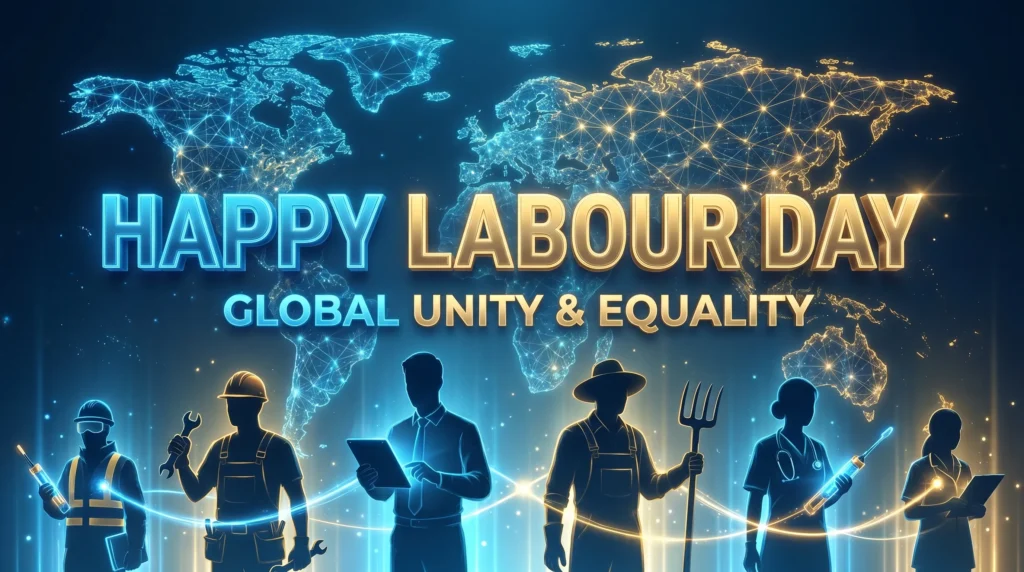 Happy Labour Day 2026 Global Image | International Workers Day Unity Poster