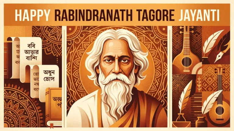 Rabindranath Tagore Jayanti Artistic Poster