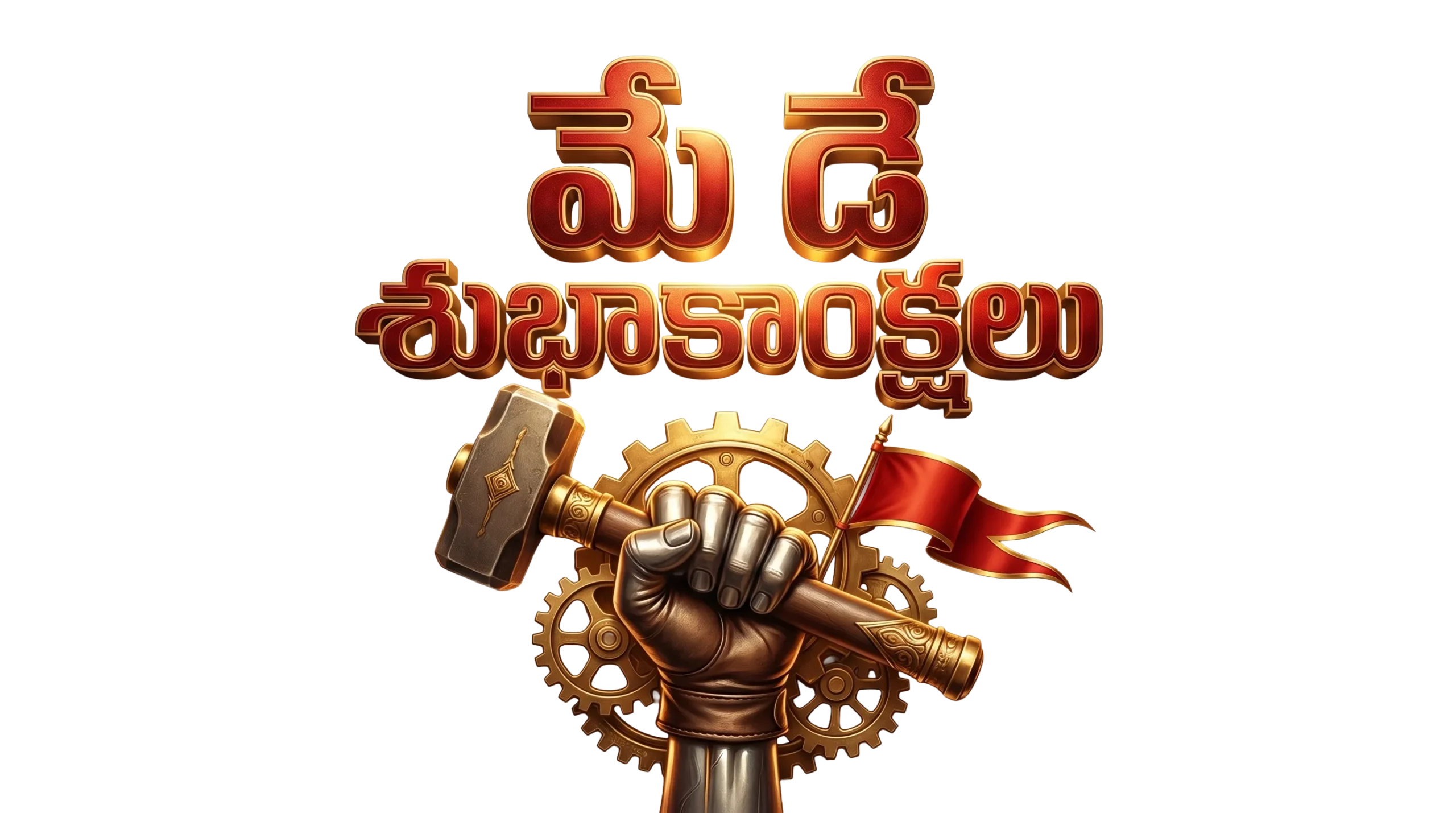 Telugu May Day wishes png