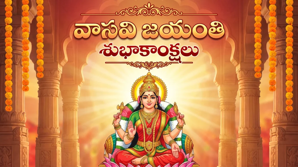 Elegant Vasavi Jayanti Greeting Image - High-Quality Free Download