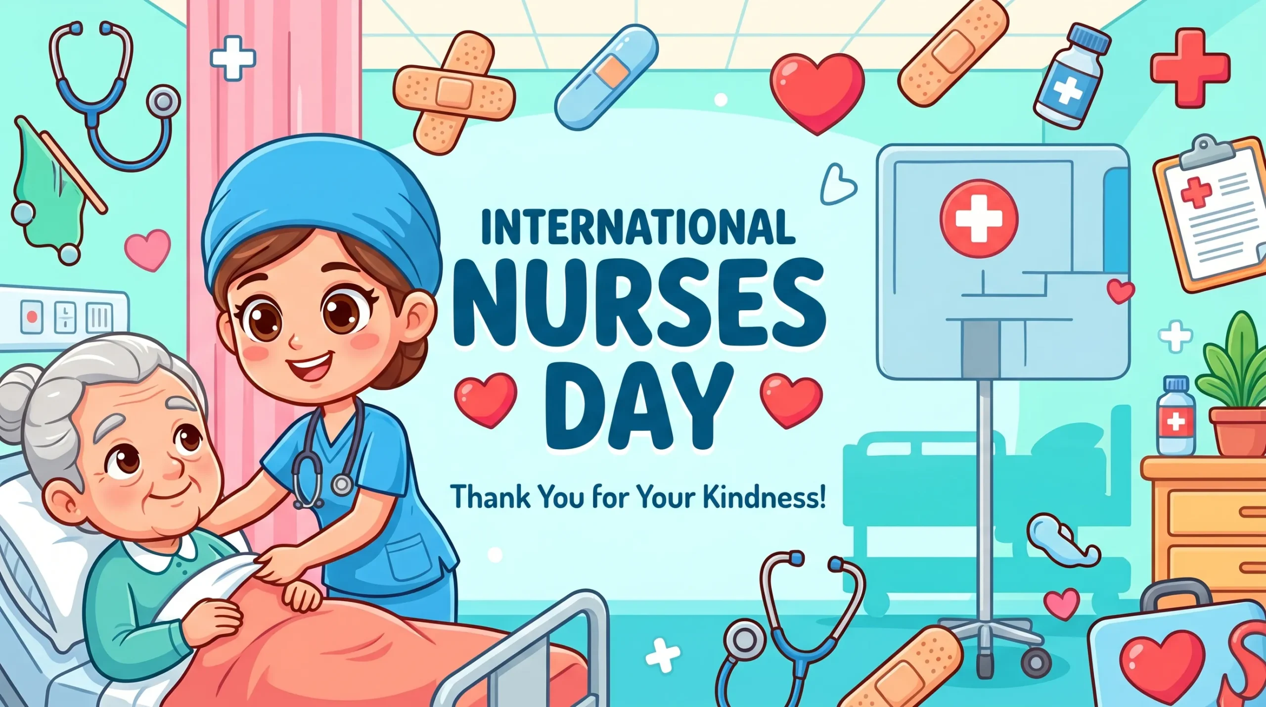 International Nurses Day Illustration image in 4k